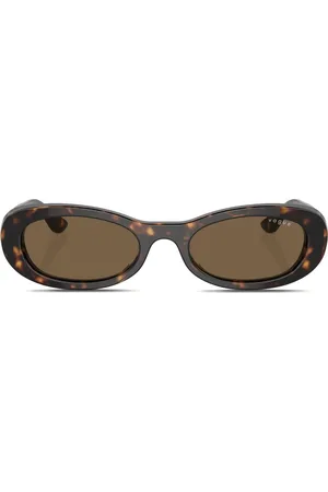 vogue Tortoiseshell-effect oval-frame sunglasses
