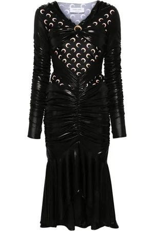 Marine Serre Regenerated draped midi dress