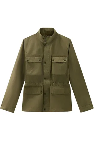 Woolrich Field logo-embroidered shirt jacket