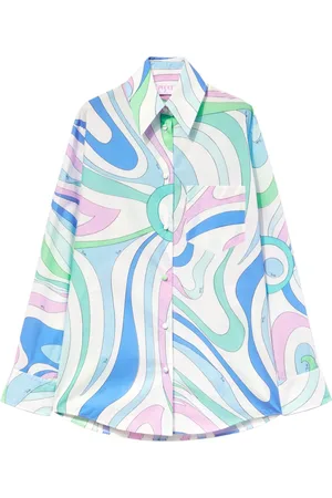 Puccini Marmo-print cotton shirt