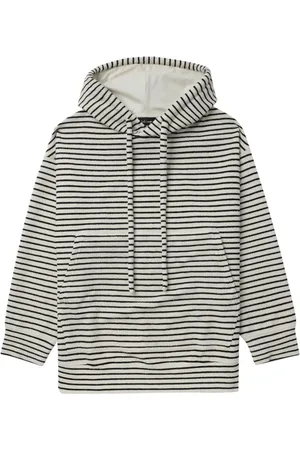 tout a coup Striped towelling-finish hoodie