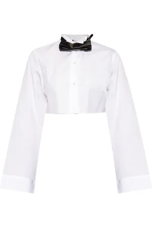 NOIR KEI NINOMIYA Bow-embellished cotton shirt