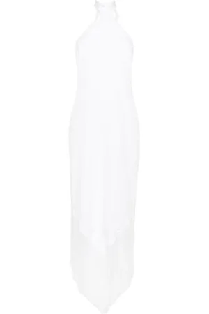 ‎Taller Marmo‎ Halterneck fringed maxi dress