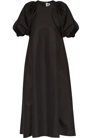 NOIR KEI NINOMIYA Puff-sleeve midi dress