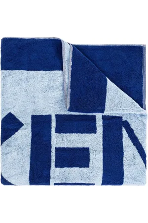 Kenzo Logo-intarsia cotton-terry beach towel