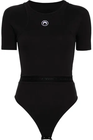 Marine Serre Moon-embroidered ribbed body