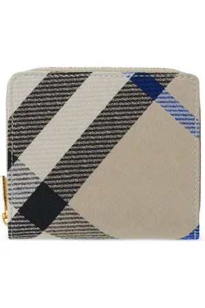 Burberry Checkered leather wallet
