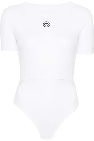 Marine Serre Moon-embroidered ribbed body