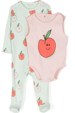Stella McCartney Apple-print sleepsuit set
