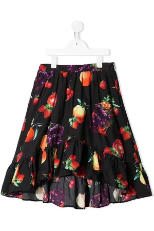 Msgm Fruit-print flared skirt