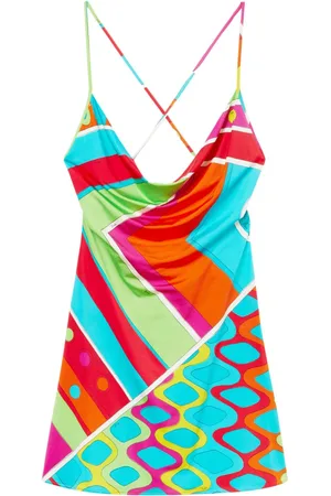 Puccini Vivara-print slip minidress