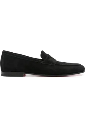 santoni Carlo suede loafers