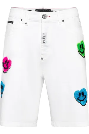 Philipp Plein Smile Graffiti-print straight-leg shorts