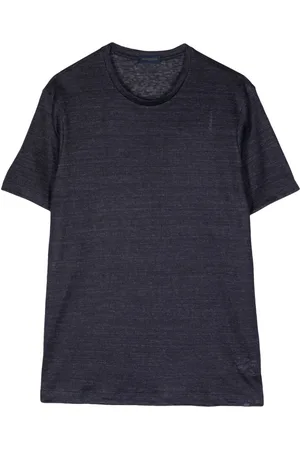 Paul & Shark Crew-neck linen T-shirt
