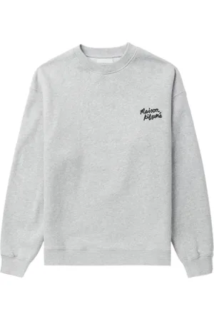 Maison Kitsuné Logo-embroidered cotton sweatshirt
