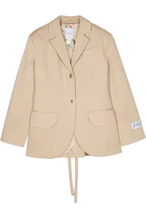 Patou Lace-up cotton blazer