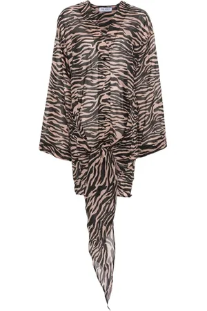The Attico Zebra-print shirt dress