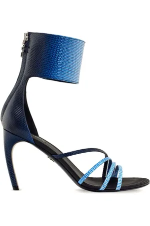 Salvatore Ferragamo Faded-effect 85mm leather sandals