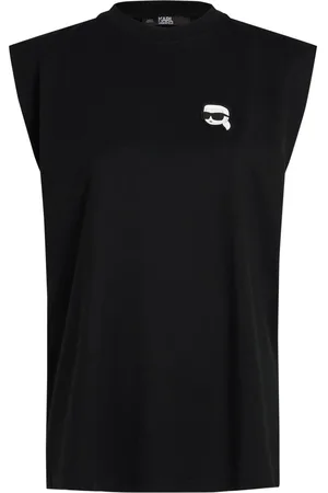 Karl Lagerfeld Ikon appliqué-detail tank top