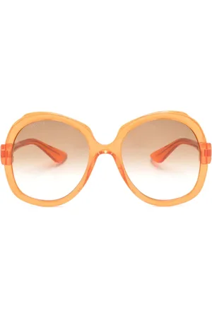 Gucci Logo-plaque oversize-frame sunglasses