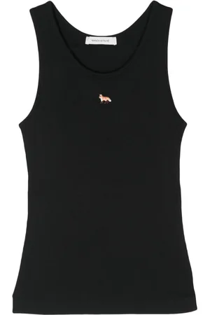 Maison Kitsuné Fox-motif ribbed tank top