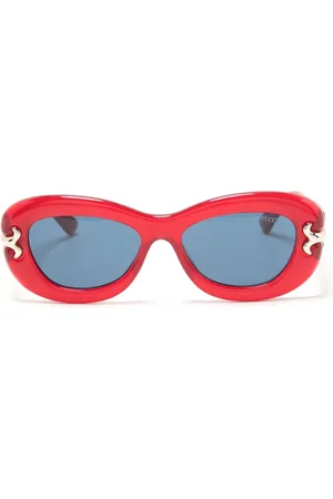 Puccini Logo-print oval-frame sunglasses