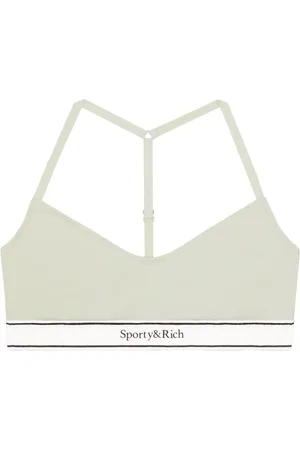 Sporty & Rich Serif Logo racerback sports bra