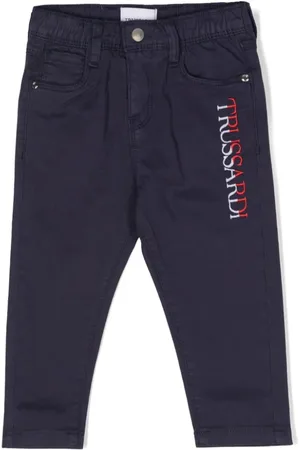 Trussardi Logo-embroidered chino trousers