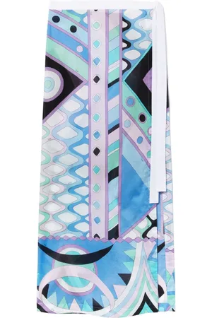 Puccini Vivara-print cotton wrap skirt