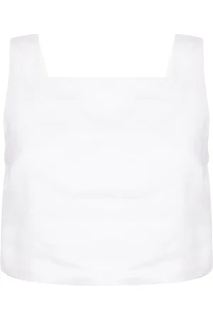 Reformation Saige linen crop top