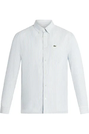 Lacoste Logo-appliqu?? striped shirt