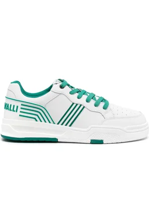 Roberto Cavalli Panelled-design leather sneakers