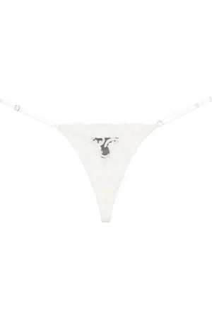 Kiki de Montparnasse Lola lace silk thongs