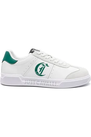 Roberto Cavalli Logo-print leather sneakers