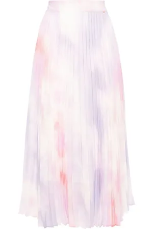 HUGO BOSS Tie-dye pleated midi skirt