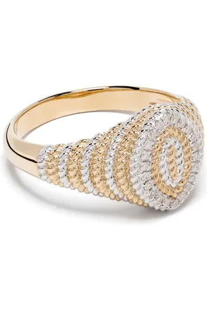 YVONNE LÉON 9kt mini Marquise diamond signet ring