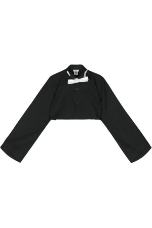 NOIR KEI NINOMIYA Bow-tie cropped shirt