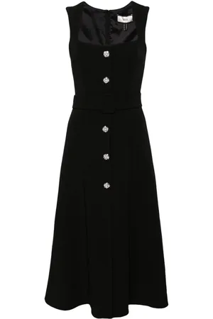 NISSA Belted tailored midi dress