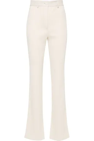Nanushka Fine-ribbed bootcut trousers