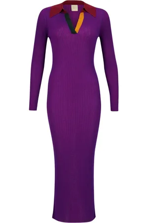 Paula Long-sleeve knitted maxi dress