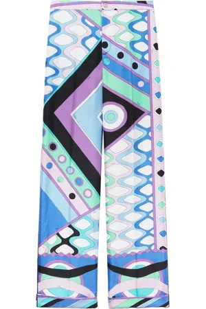 Puccini Vivara-print silk trousers