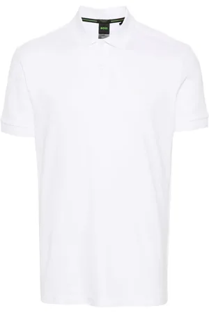 HUGO BOSS Logo print cotton polo shirt