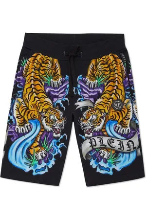 Philipp Plein Tattoo-print drawstring shorts