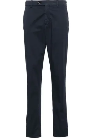 LARDINI Mid-rise tapered chinos