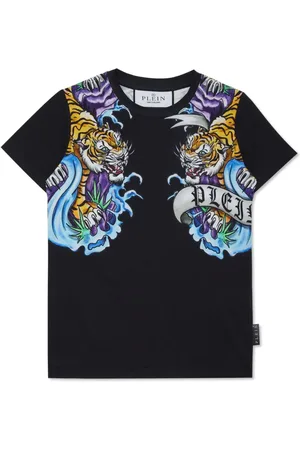 Philipp Plein Tattoo-print cotton T-shirt