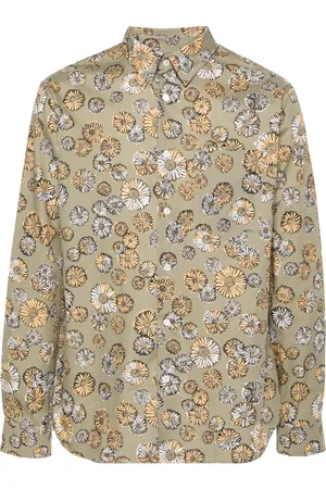 Maison Kitsuné Floral-print cotton shirt
