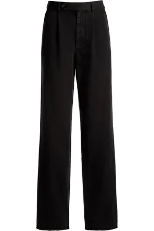 Bally High-waist belted cotton trousers