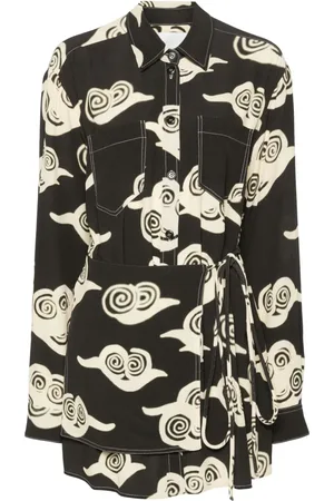 Nanushka Cloud-printed mini dress