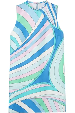 Puccini Iride-print silk minidress