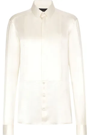 Dolce & Gabbana Bib-detailed silk shirt